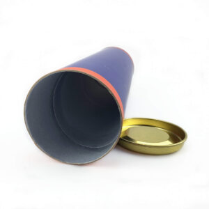 cardboard cylinder packaging box with aluminum foil lining