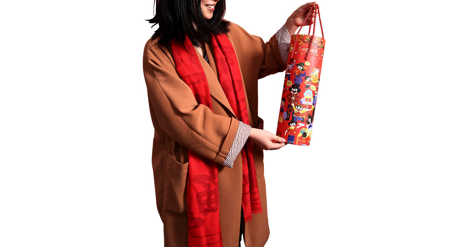 paper tube packaging for chinese new year decorations