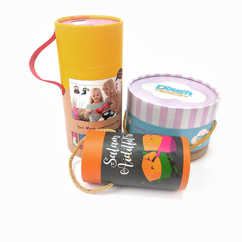 cardboard cylinder tubes with hanging rope handle